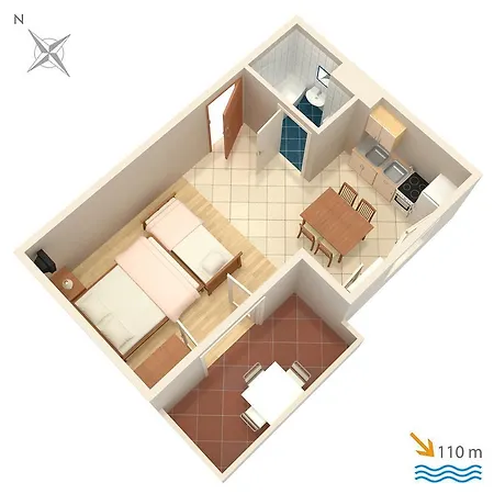 Studio Balica Rat 4868f Gornji Dolac